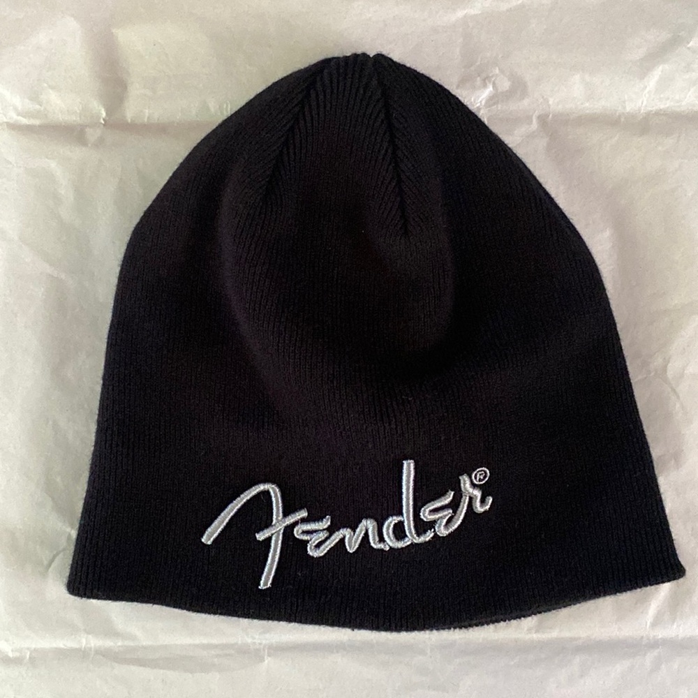 Fender Black Unisex Logo Beanie